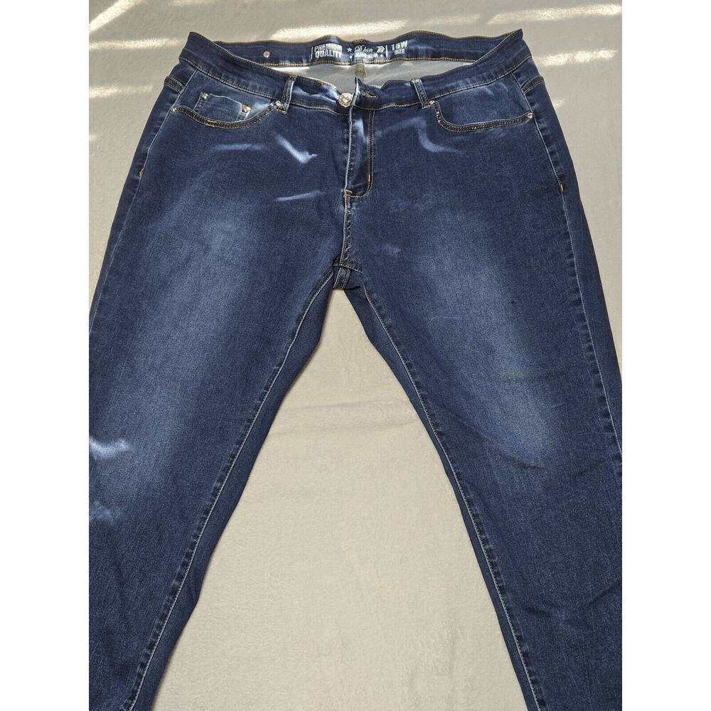 Denim Stretch Dark Blue Jeans By D Kin Jeans Wear Jeggings 18 Waist